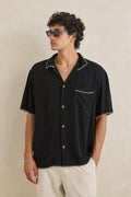 Rhythm Black Relaxed Whip Stitch Shirt