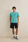Short Textured Linen Black Rhythm