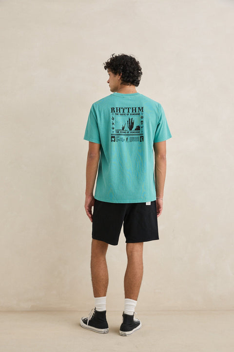 Short Textured Linen Black Rhythm