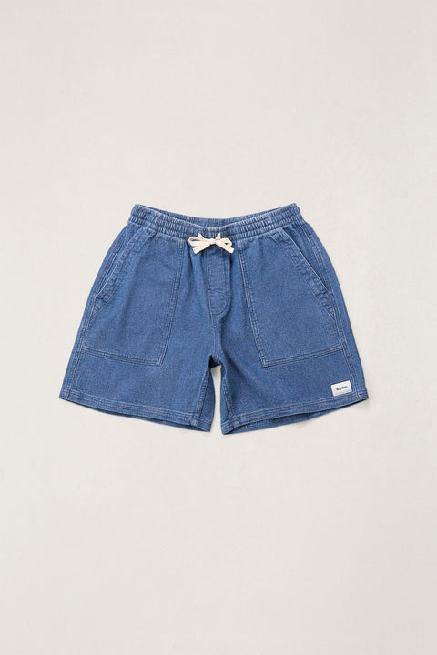 Short Textured Wale Blue Denim Rhythm