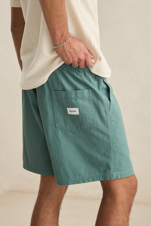 Rhythm Short Herringbone Green