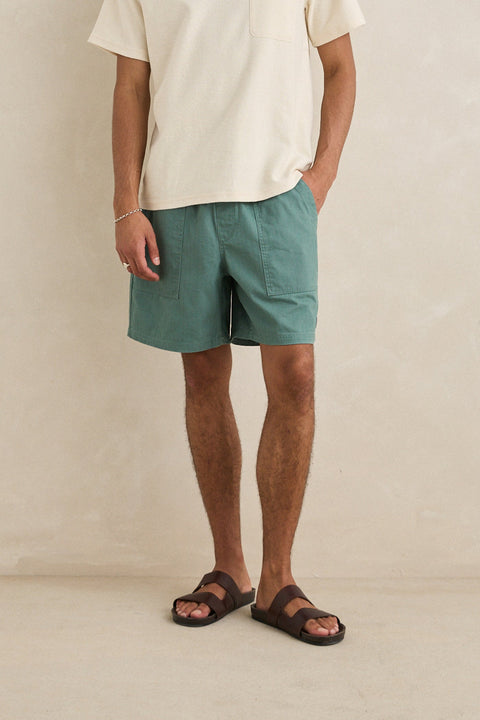 Rhythm Short Herringbone Green