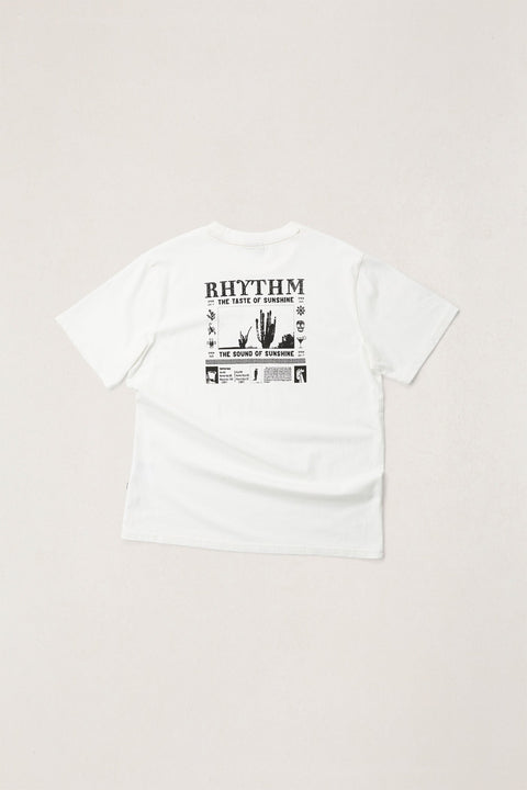 T-Shirt Cactus Vintage Blanc Rhythm