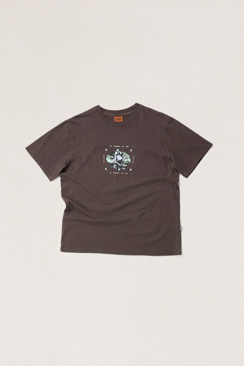 T-Shirt Nature Bot Noir Délavé Rhythm