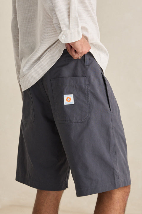 Grey Pleated Rhythm Shorts