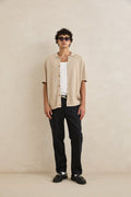 Textured Knit Shirt Beige Rhythm
