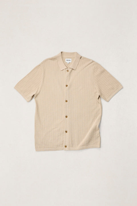 Textured Knit Shirt Beige Rhythm