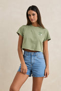 Rhythm Green Island Crop T-Shirt