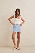 Lola Check Skirt Blue Rhythm