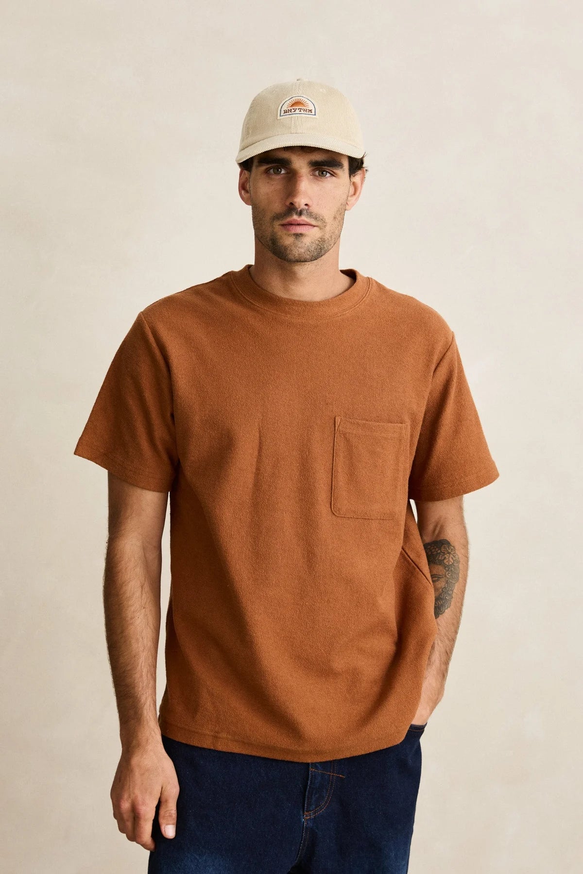 T-Shirt Vintage Terry Brun Rhythm