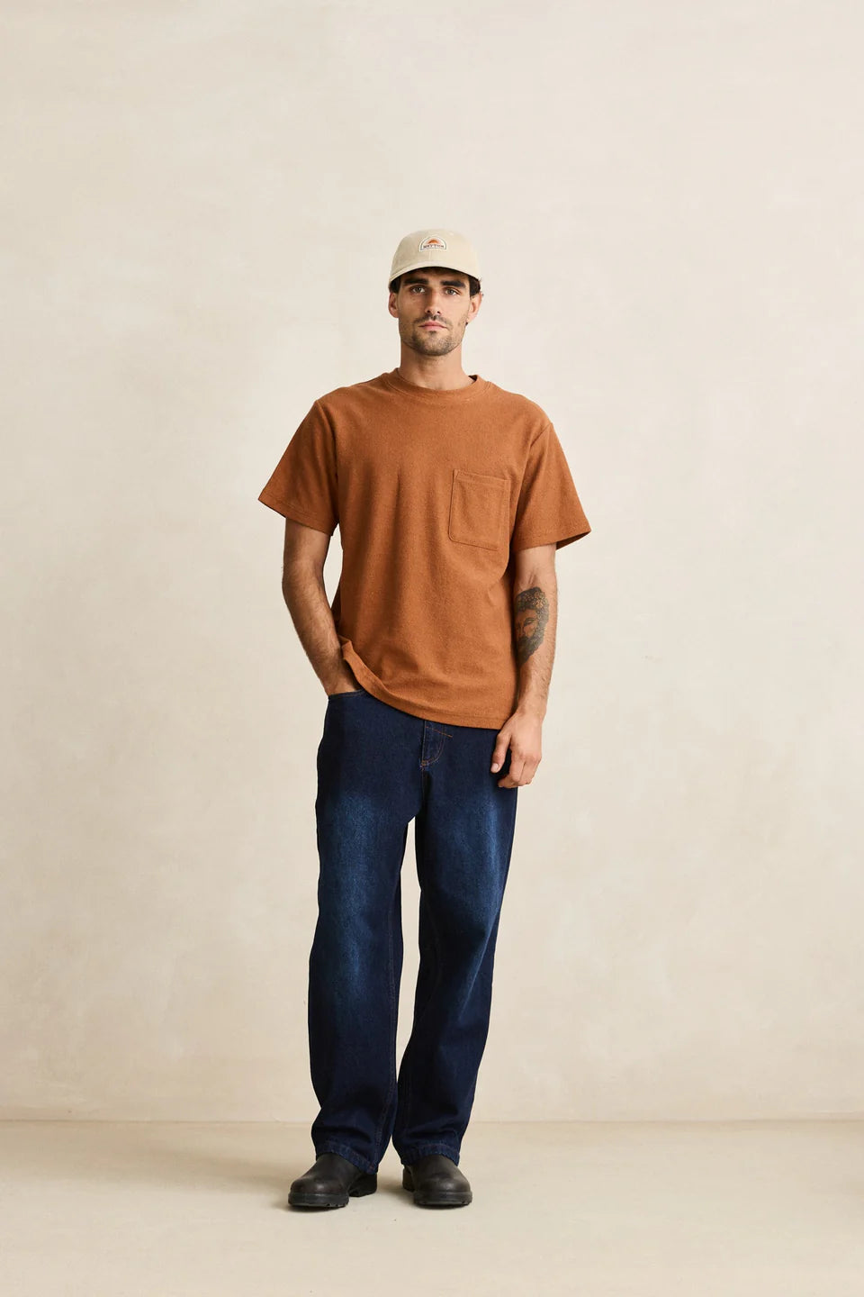 T-Shirt Vintage Terry Brun Rhythm
