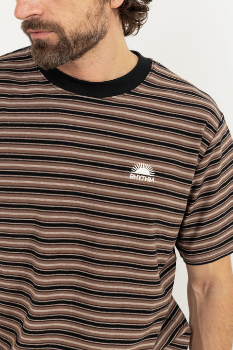 T-Shirt Vintage Stripe SS Latté Rhythm