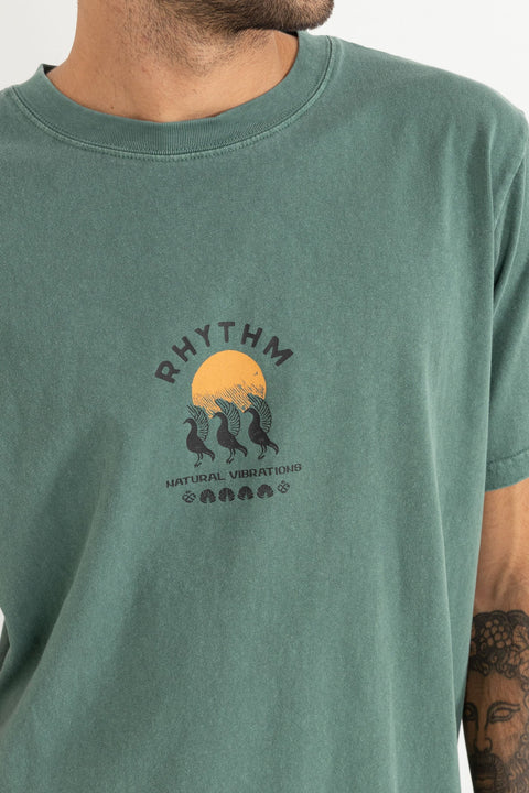 T-Shirt Natural Vibrations Vintage Vert Rhythm