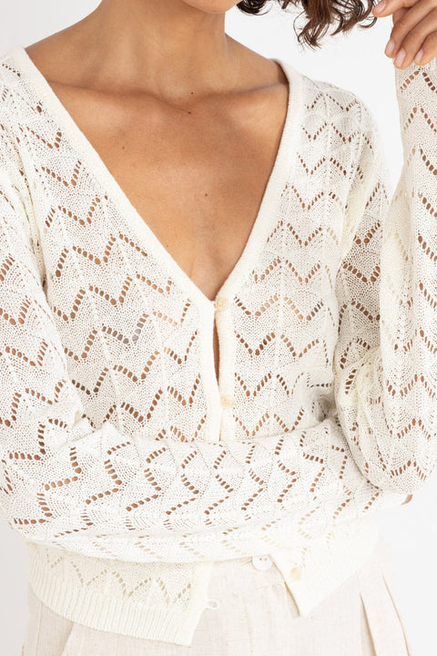 Cardigan Avery Knit Blanc Rhythm