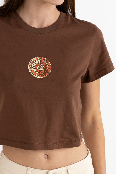 T-Shirt Sun Crop Chocolat Rhythm