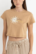 T-Shirt Follow The Sun Crop Sand Rhythm