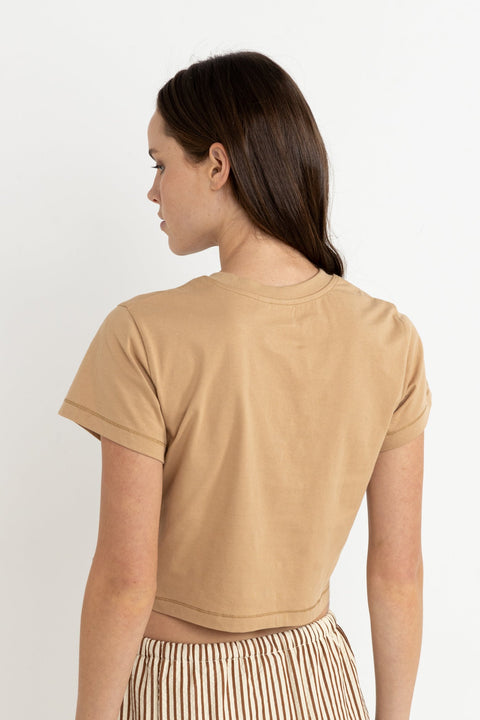 T-Shirt Follow The Sun Crop Sand Rhythm