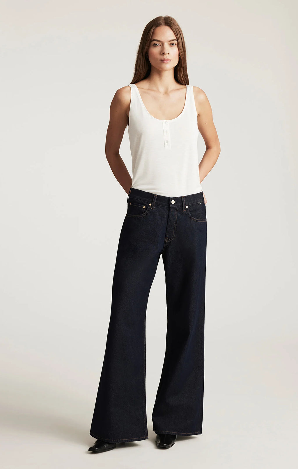 Sandy Extra Wide Rinse Classic Denim Mavi Jeans