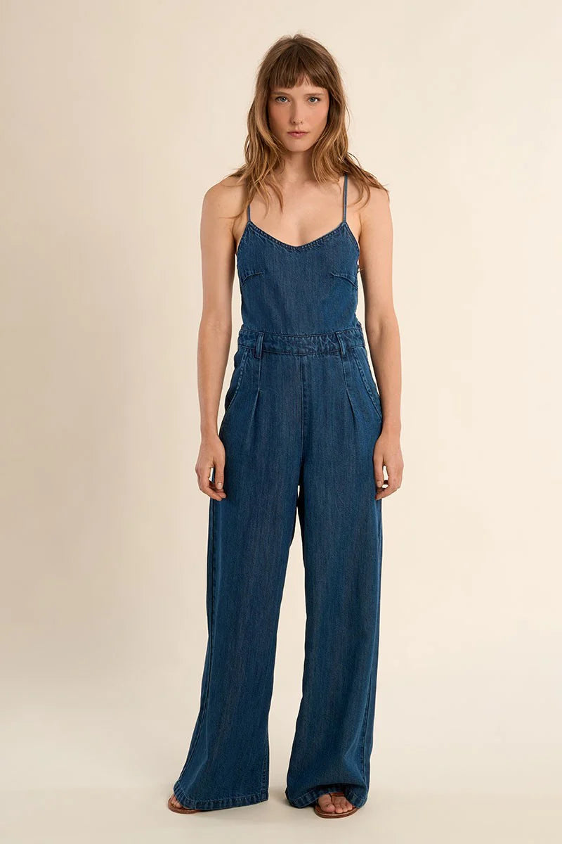 Jumpsuit Woven Bleu Molly Bracken