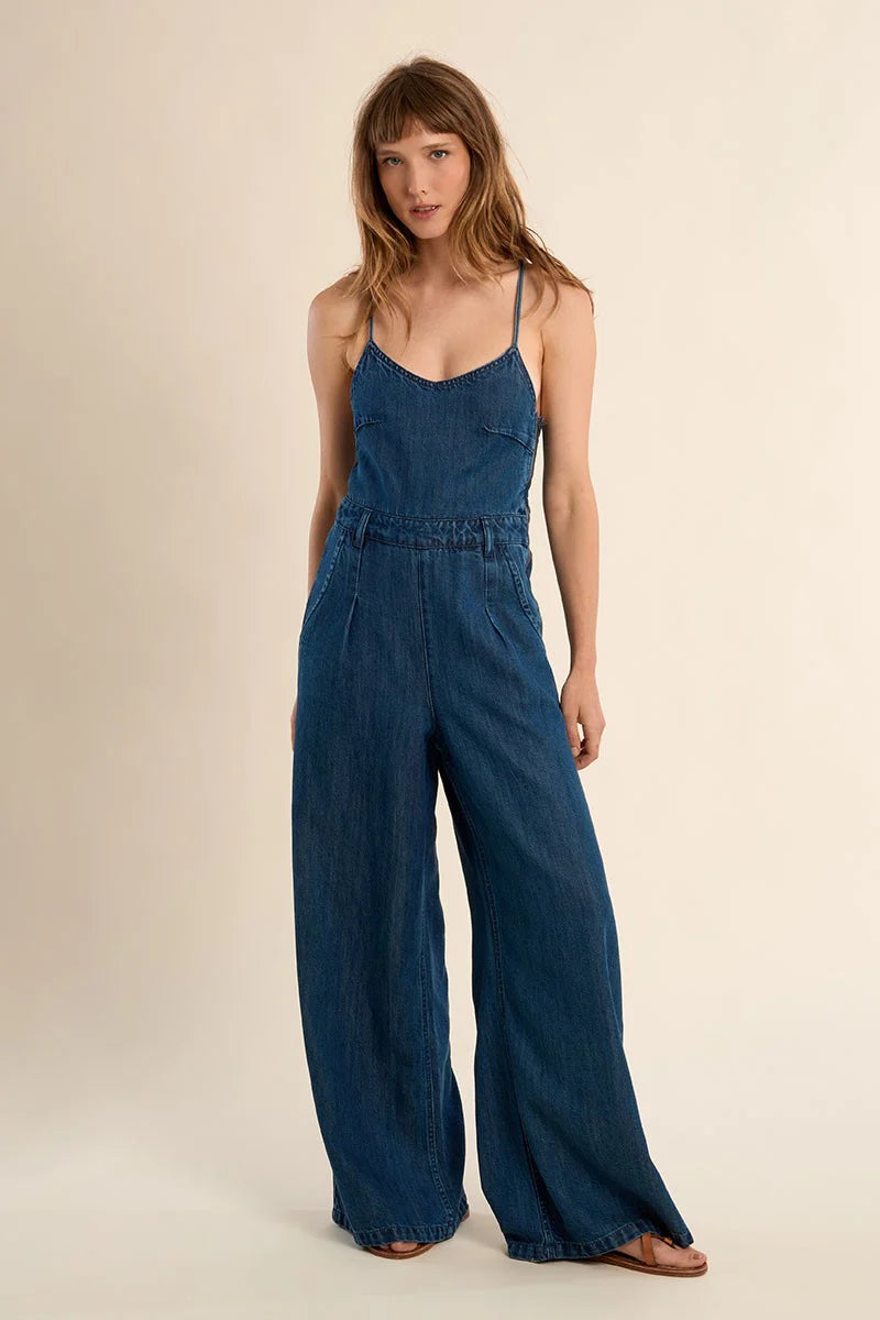 Jumpsuit Woven Bleu Molly Bracken