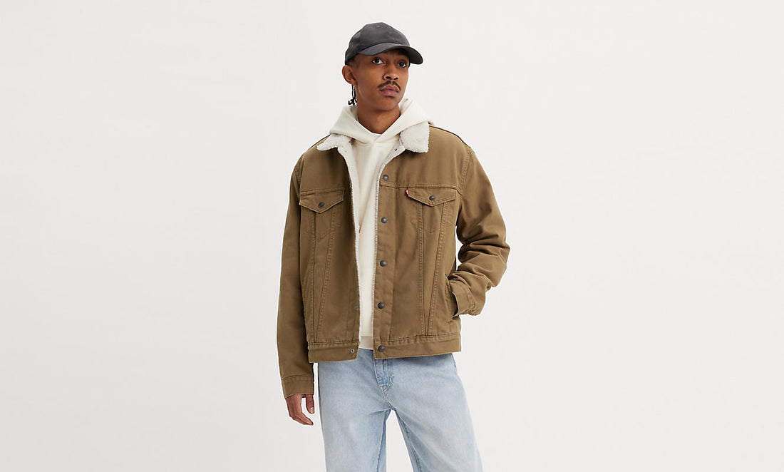 Veste Type 3 Sherpa Trucker Washed Cougar Levi's