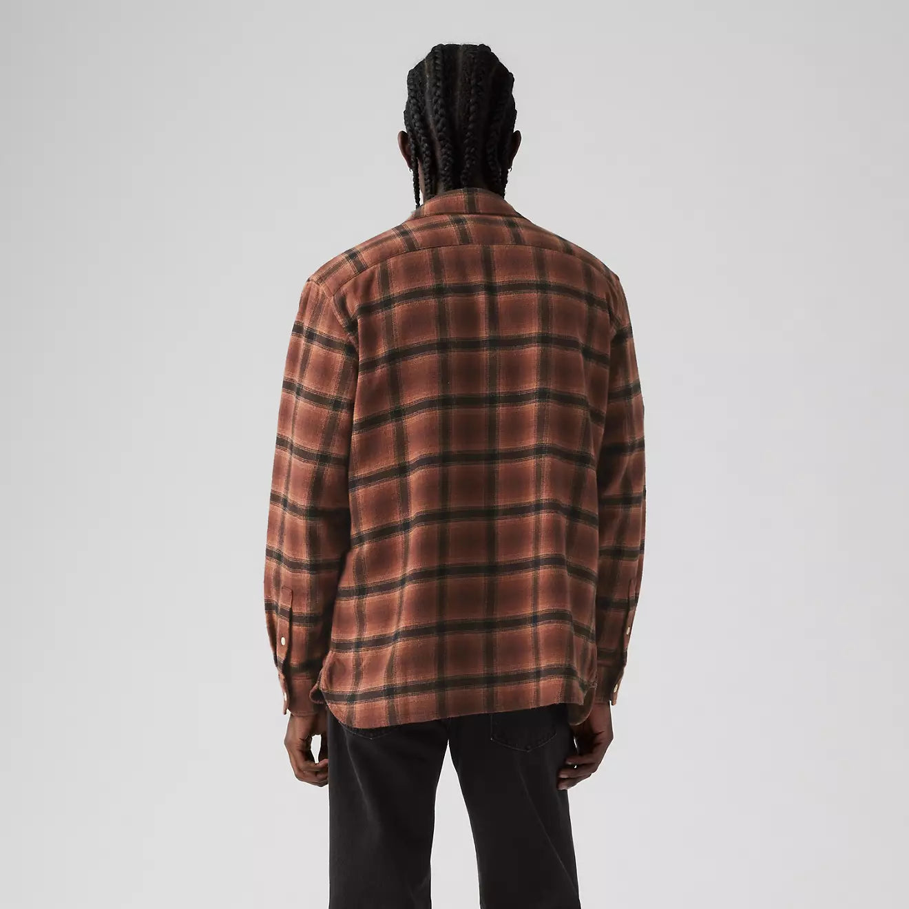 Levi's Jackson Worker James Plaid Chocolate Shirt
