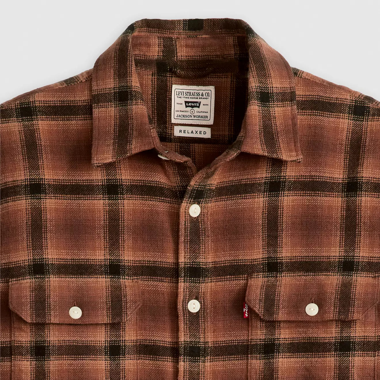 Levi's Jackson Worker James Plaid Chocolate Shirt