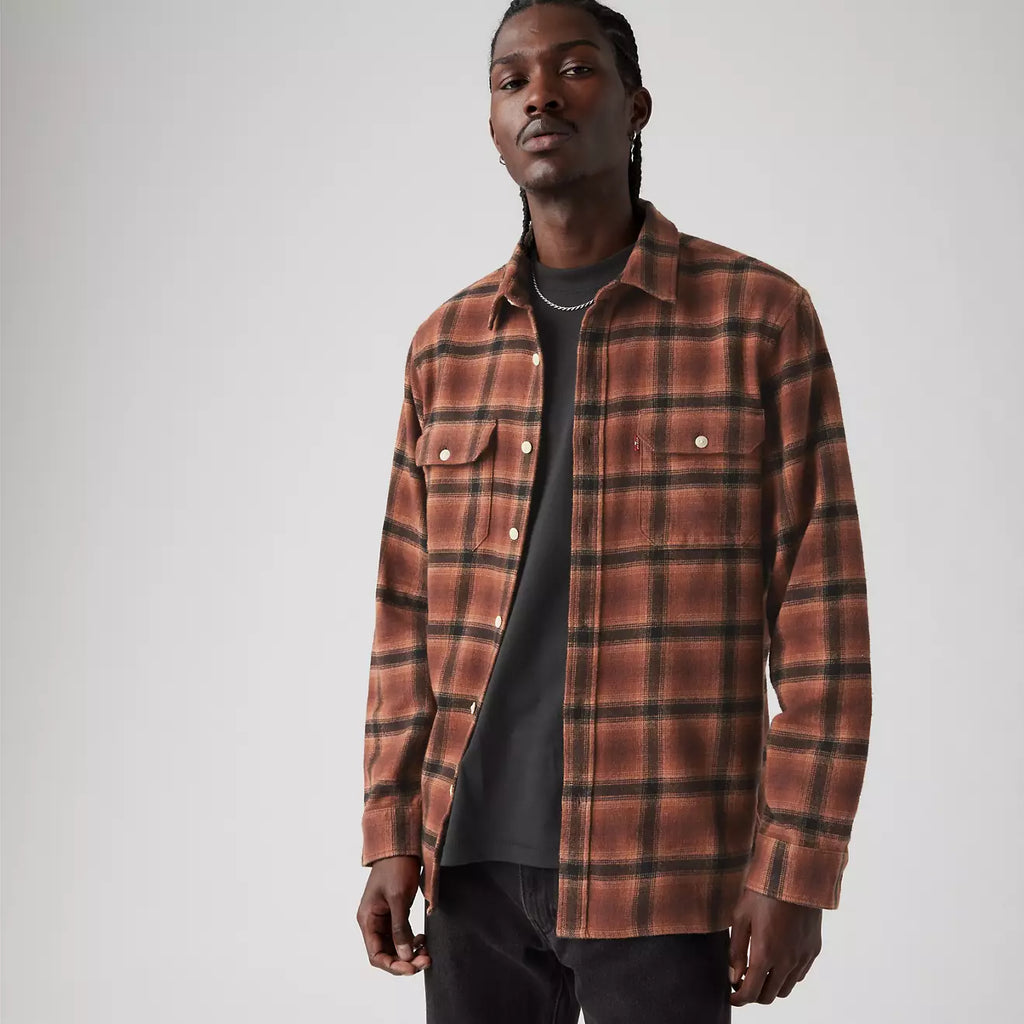 Levi's Jackson Worker James Plaid Chocolate Shirt