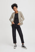 Ichi Kate Beige Doeskin Blazer