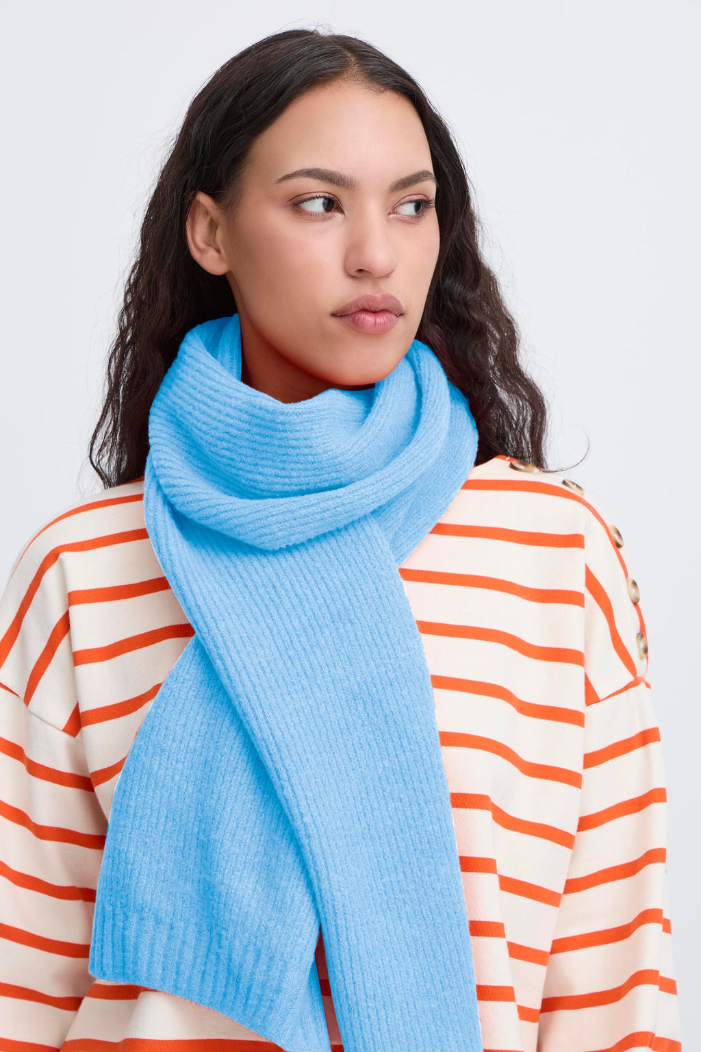 Ichi Alaskan Blue Ivory Scarf