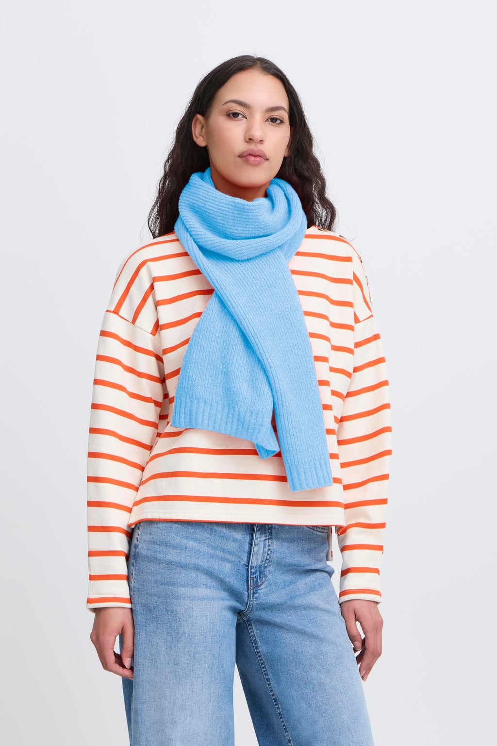 Ichi Alaskan Blue Ivory Scarf