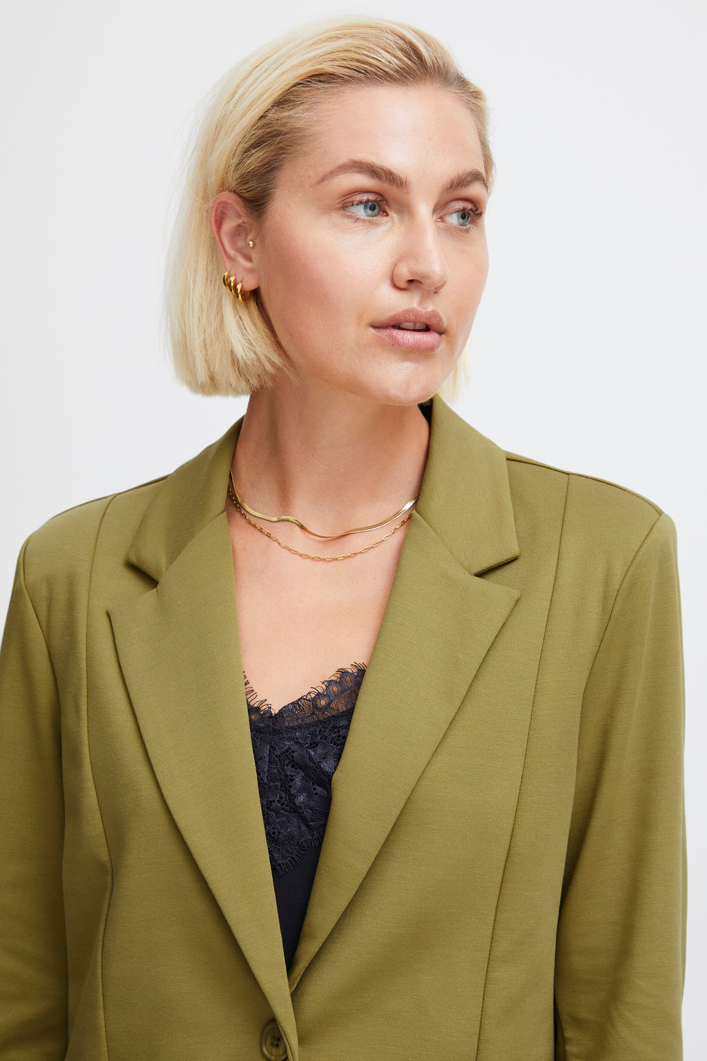 Kate Oversize Green Moss Ichi Blazer
