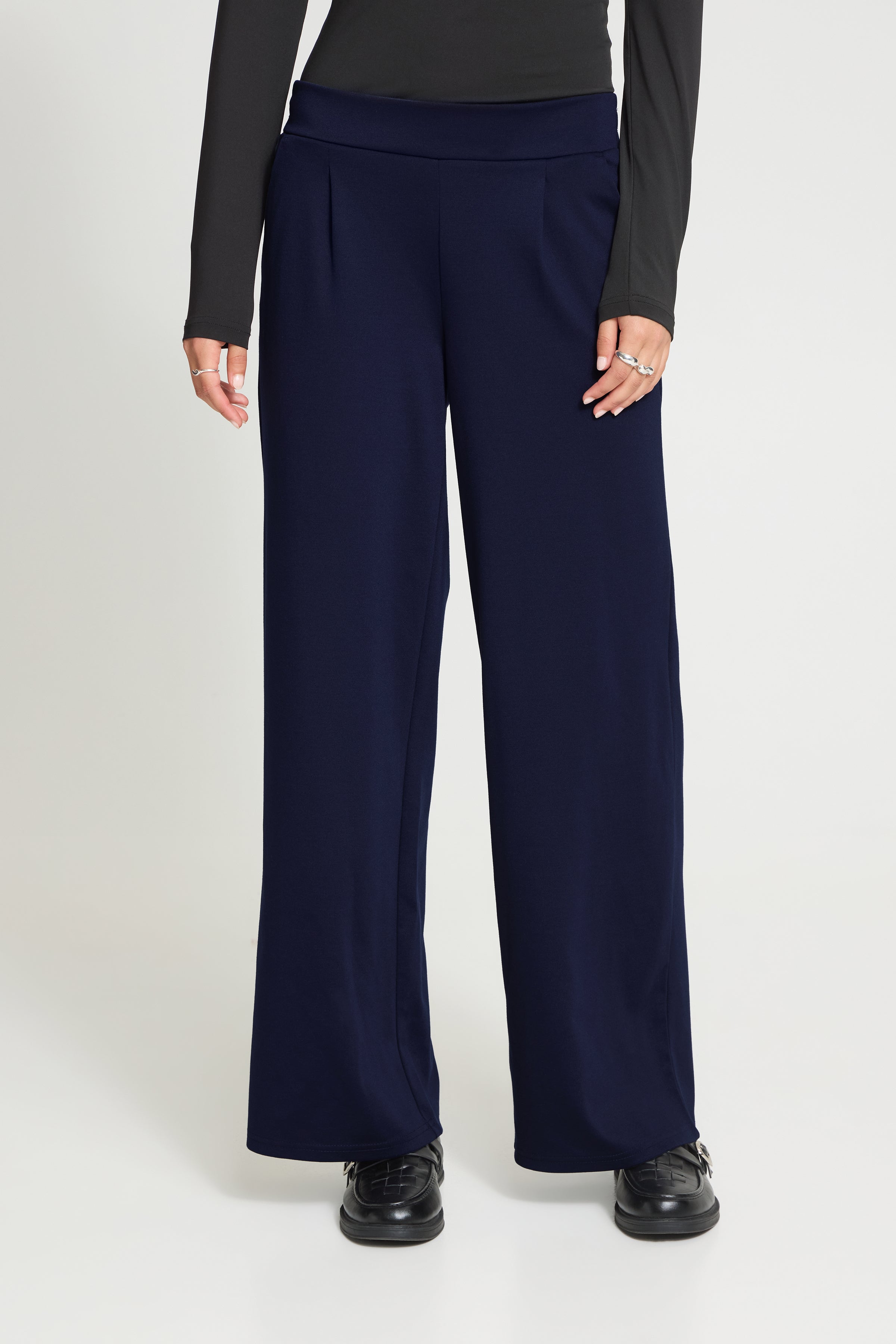 Pantalon Kate Wide Long Maritime Bleu ICHI