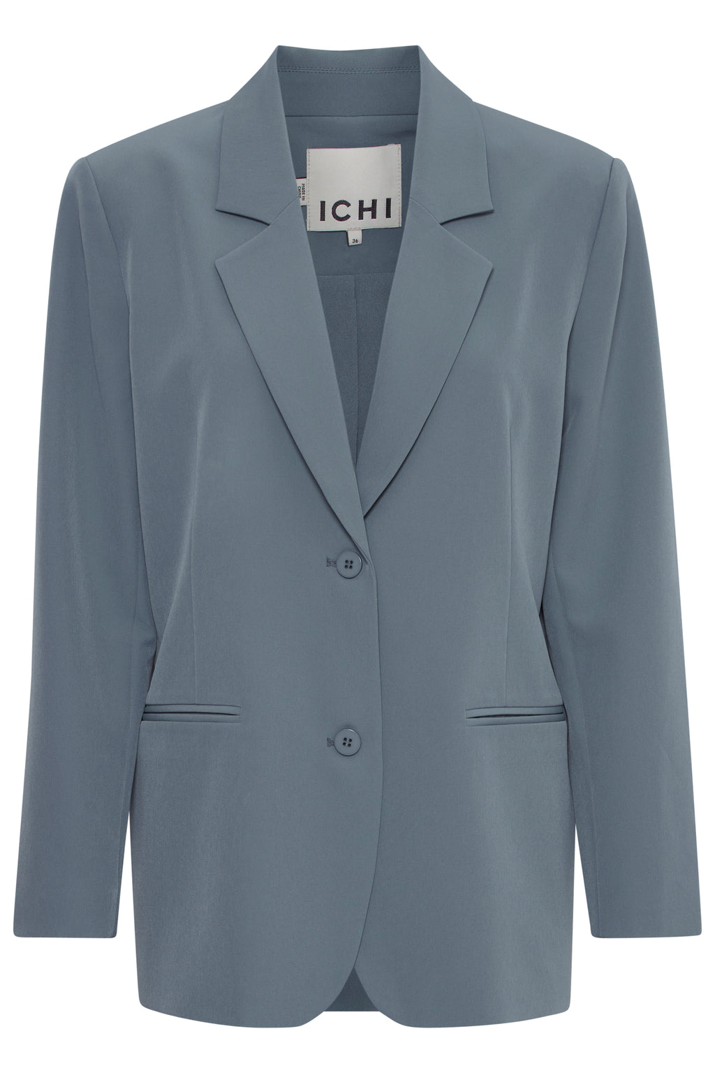 Ichi Lexi Oversized Mirage Blue Blazer