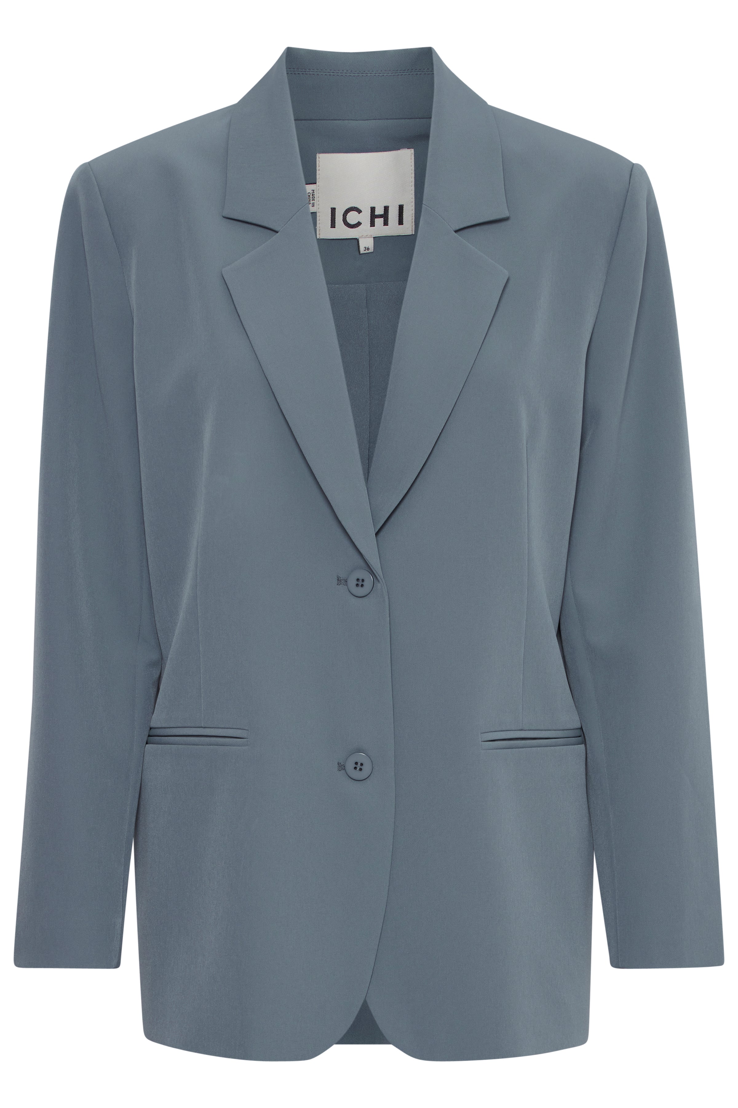 Ichi Lexi Oversized Mirage Blue Blazer