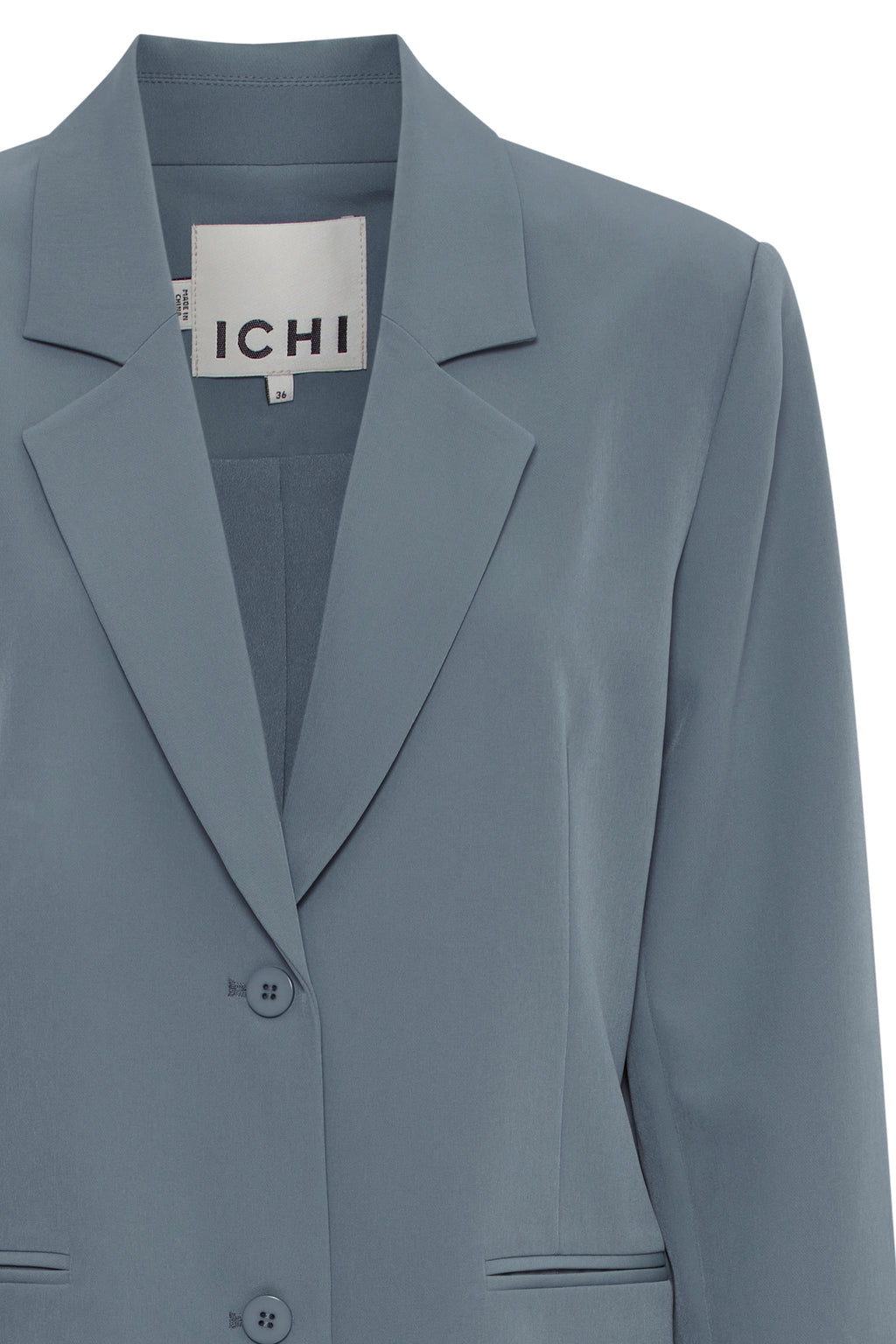 Ichi Lexi Oversized Mirage Blue Blazer