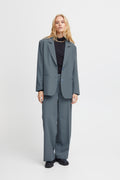 Ichi Lexi Oversized Mirage Blue Blazer