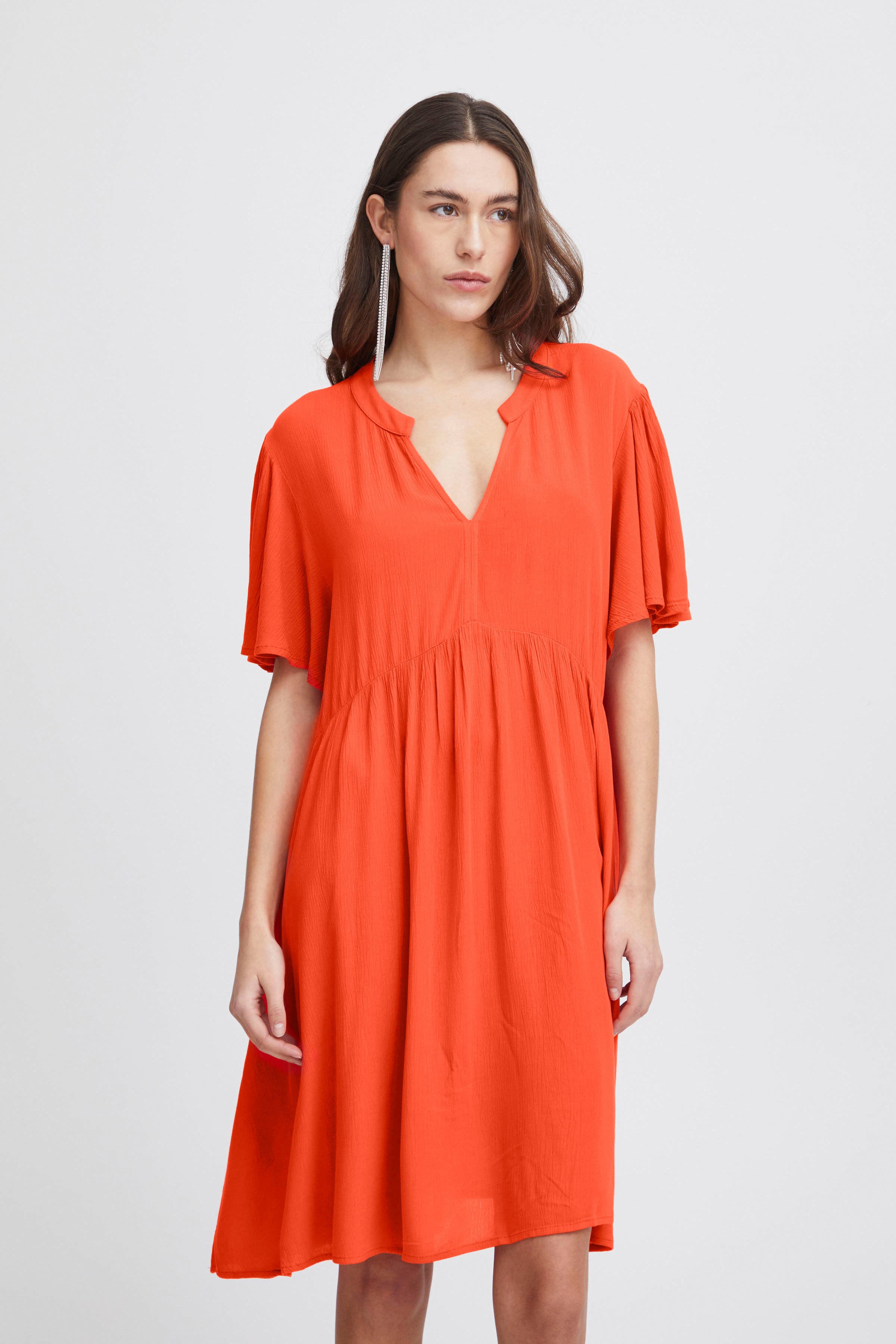 Ichi orange dress best sale