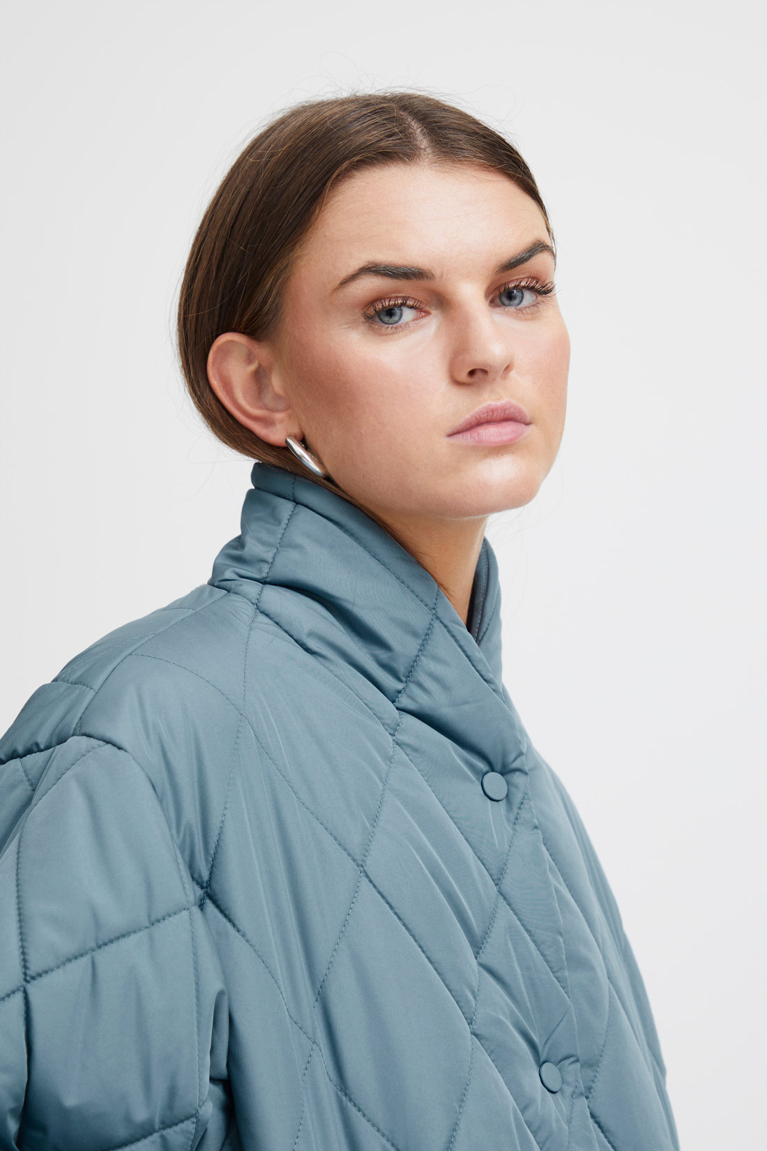 Manteau Hansa Court Bleu Mirage Ichi