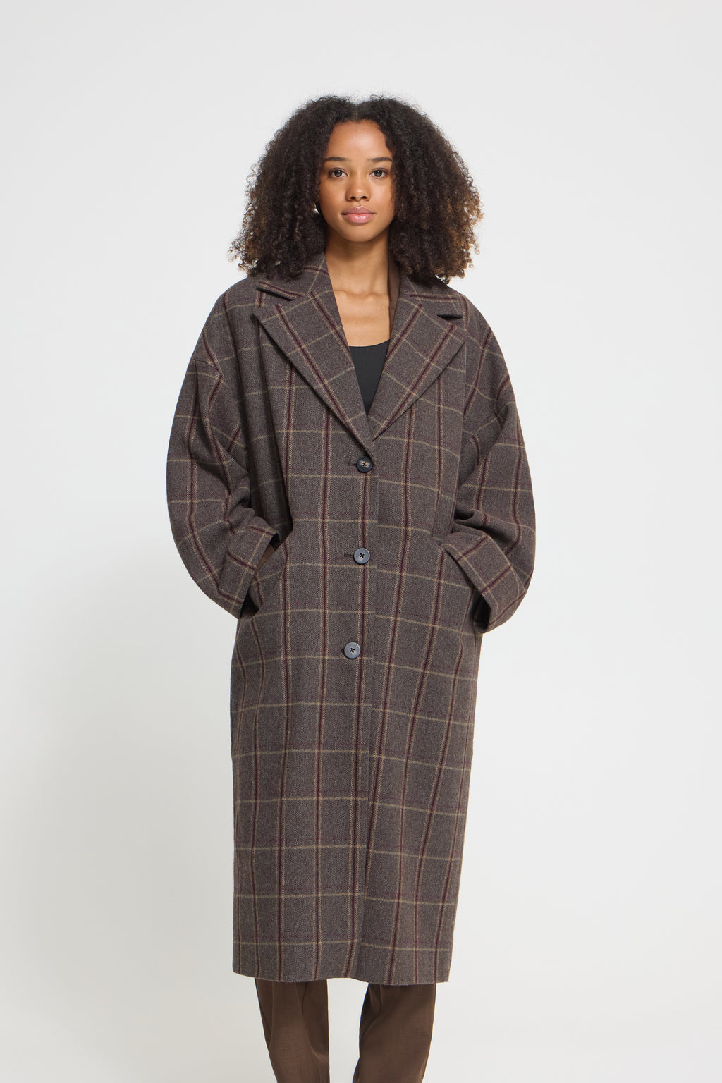 Manteau Emmalu Brun Cacao Ichi