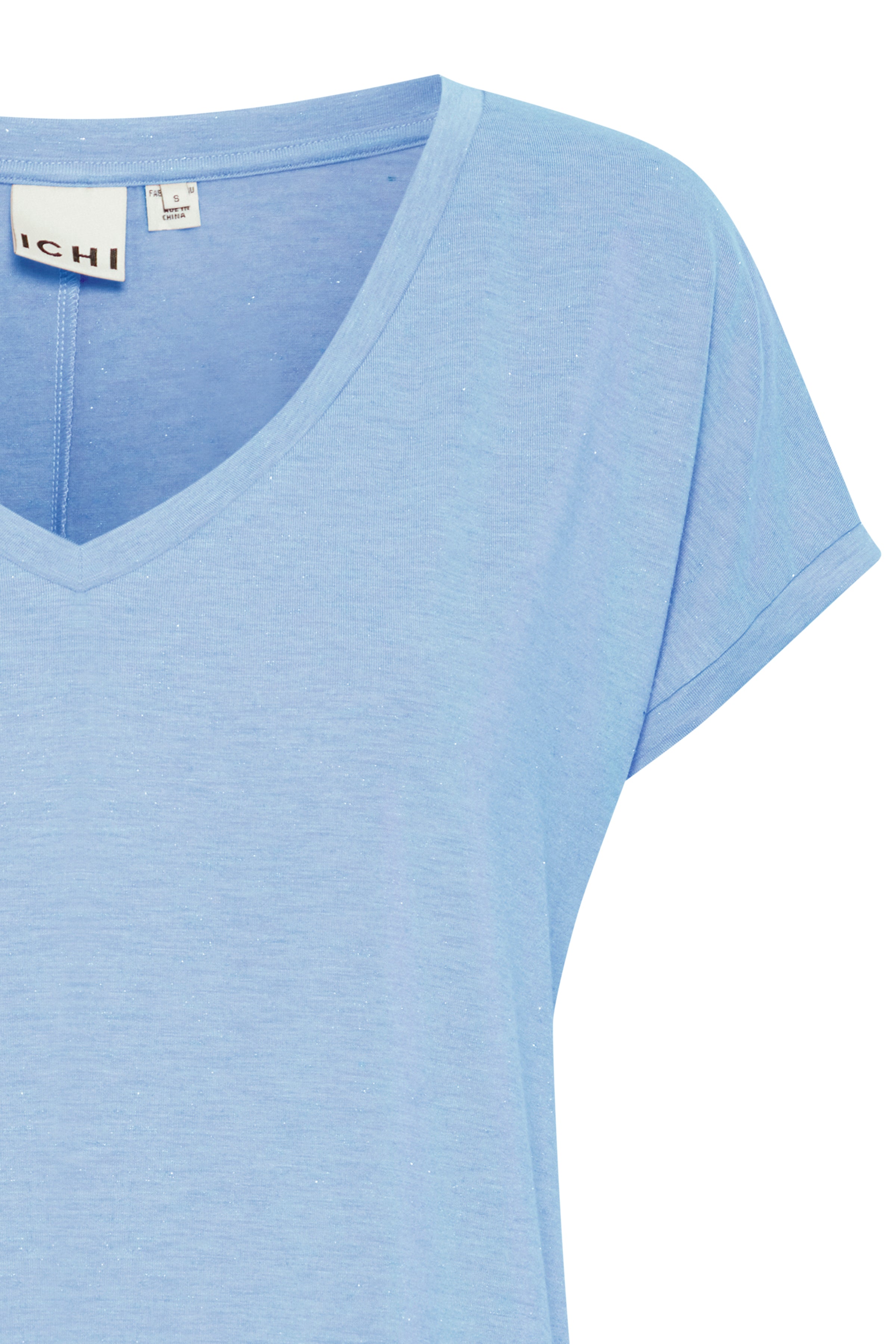 Ichi Della Robia Blue V-Neck Rebel Top