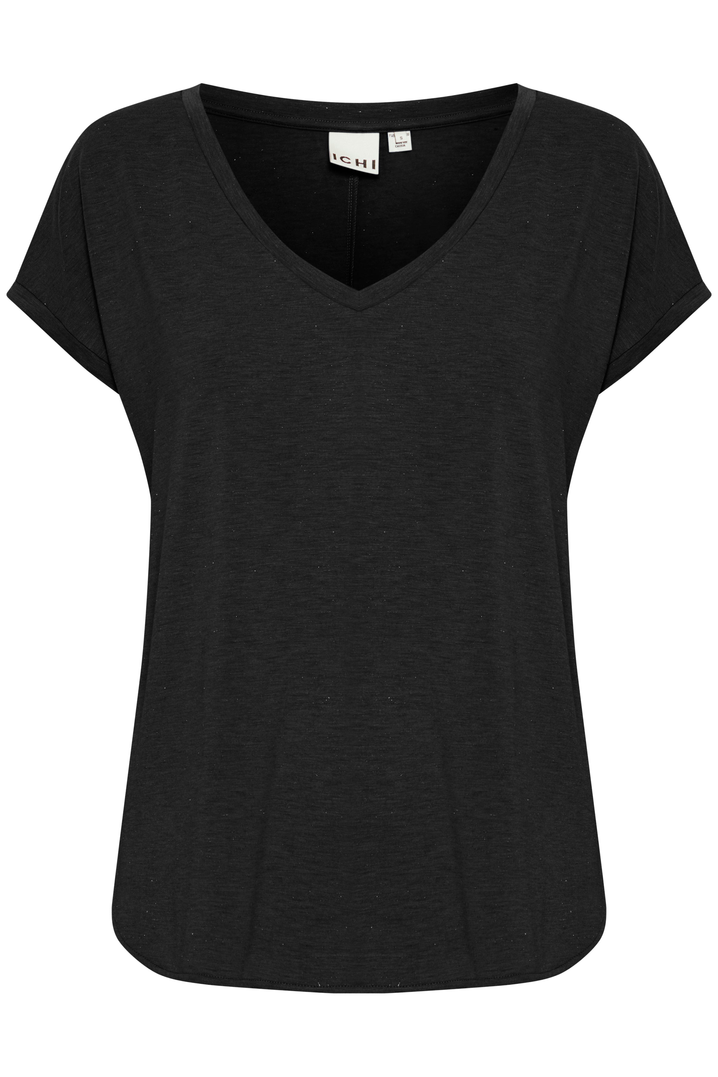Black Ichi Rebel V-Neck Top