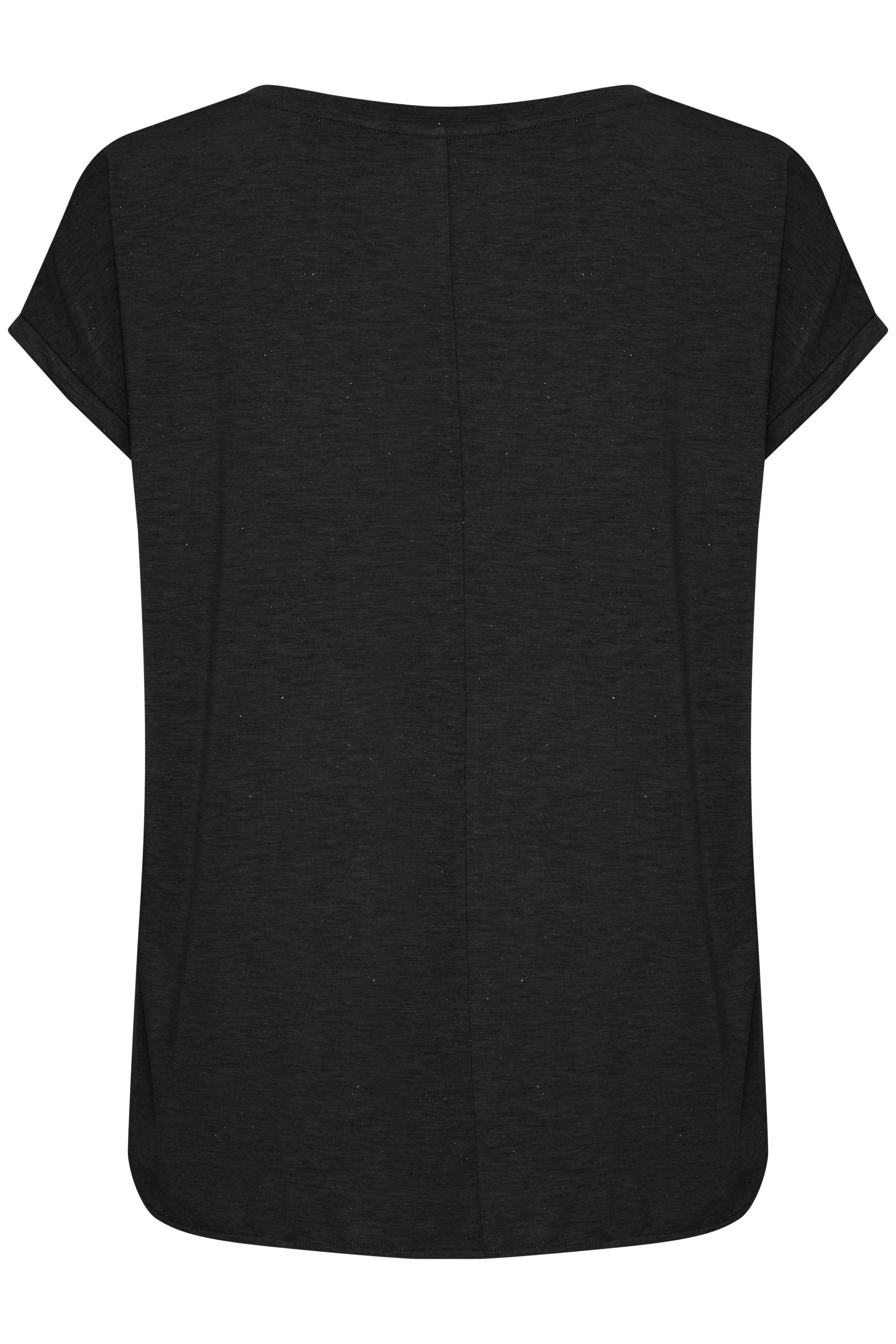 Black Ichi Rebel V-Neck Top