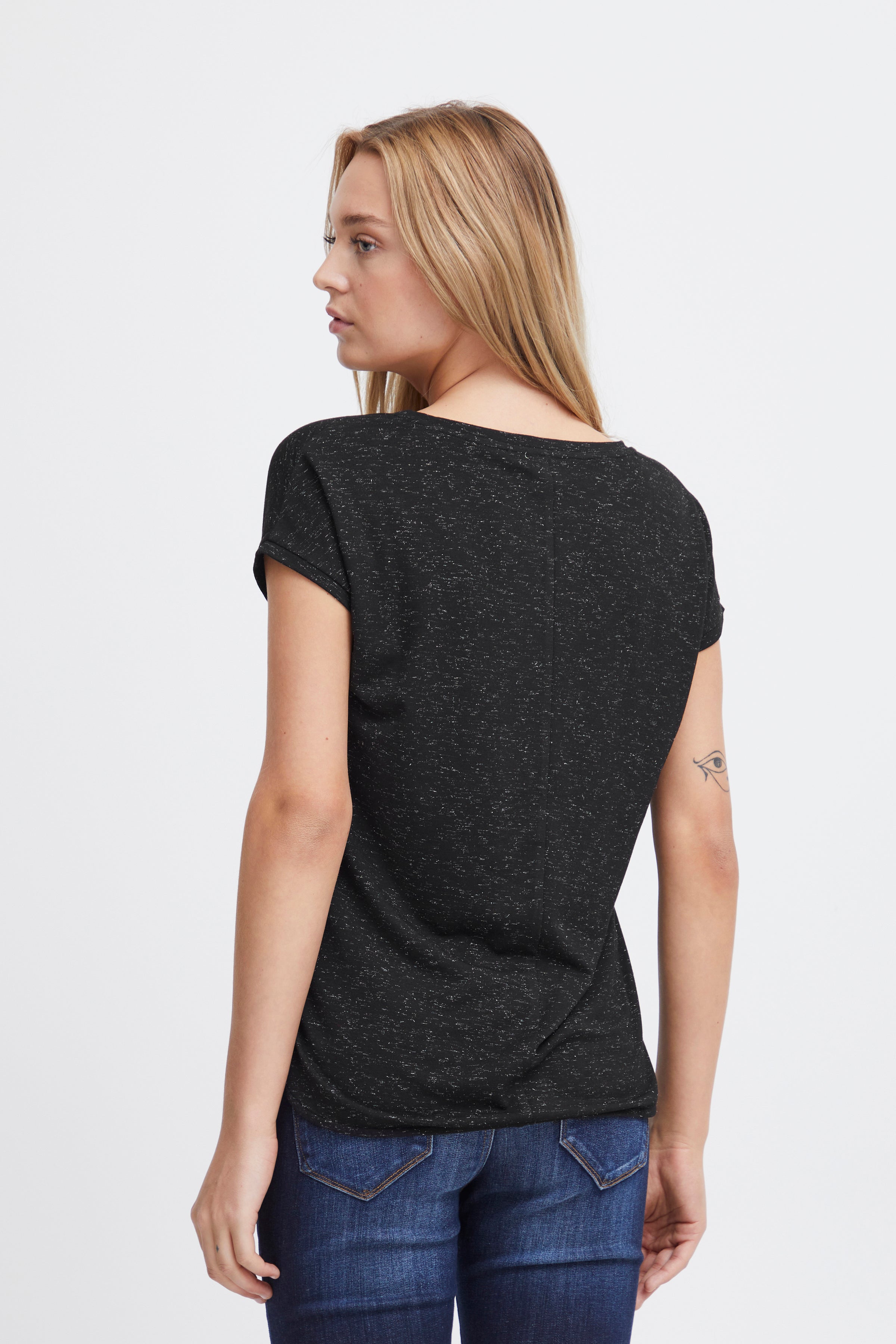 Black Ichi Rebel V-Neck Top