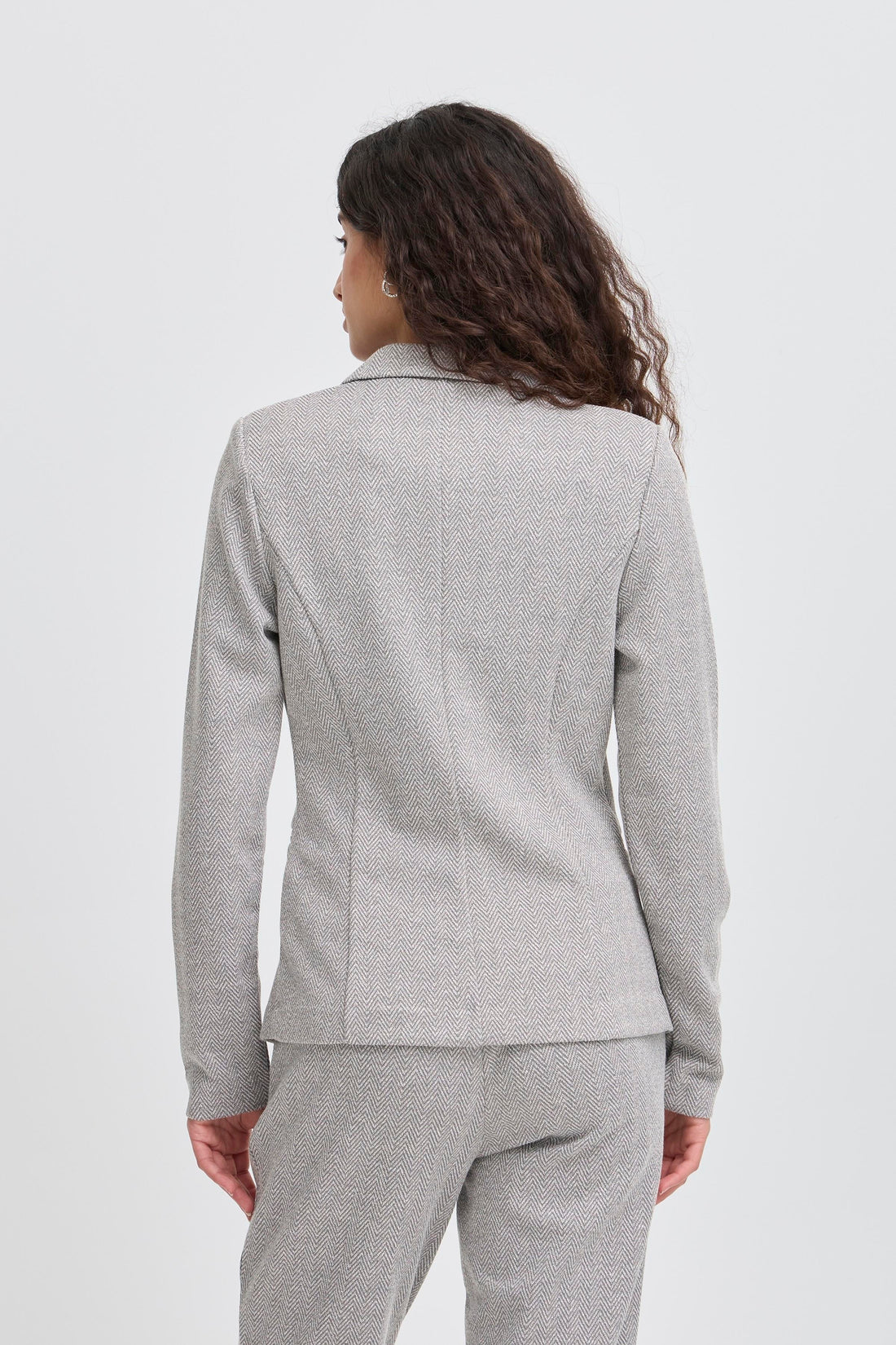 Veston Kate Jacquard Gris Herringbone Ichi