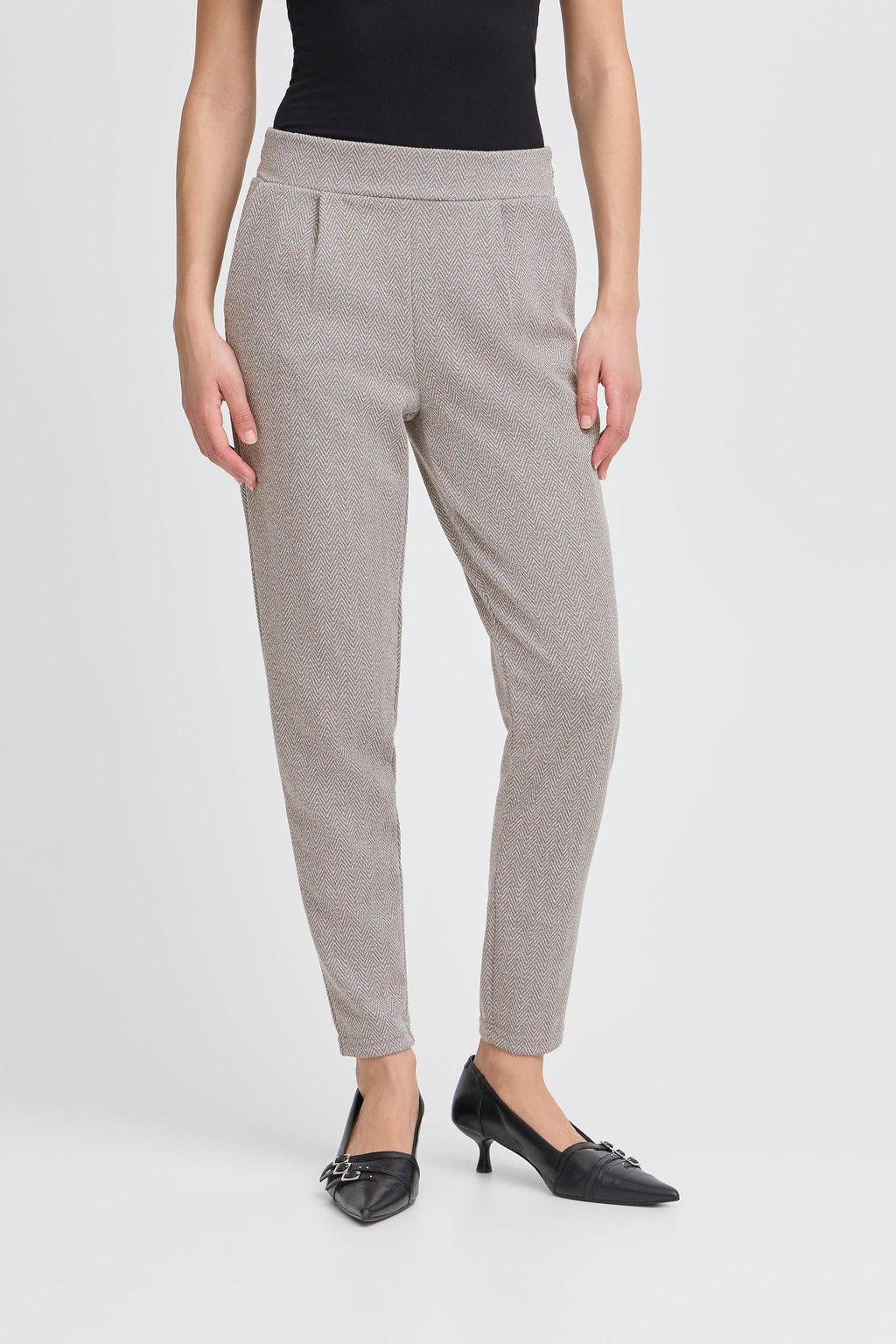 Kate Herringbone Jacquard Trousers Ichi