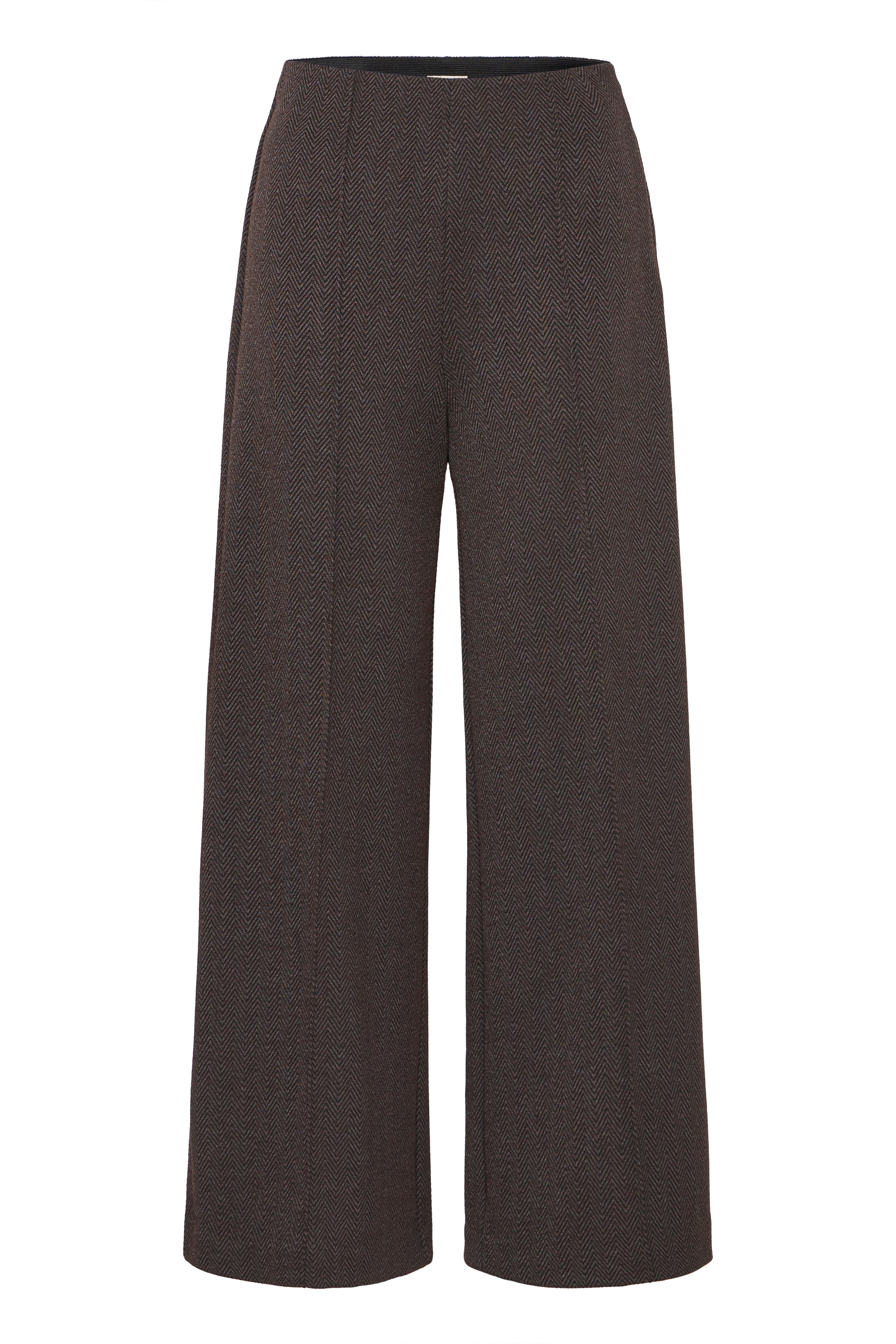 Kate Jacquard Trouser Black & Brown Herringbone Ichi