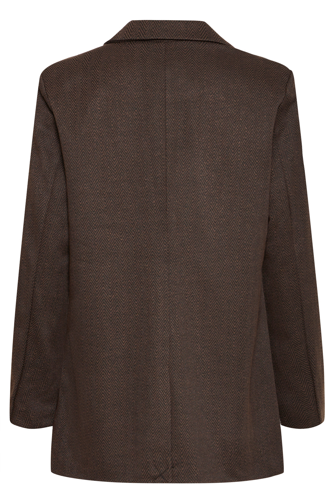 Veston Kate Oversize Jacquard Noir & Brun Herringbone Ichi