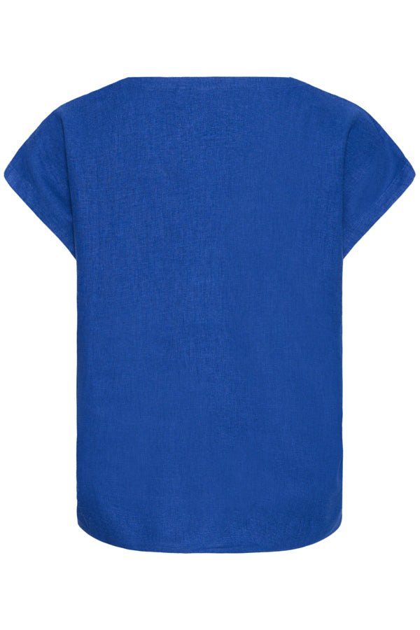 Linno Short Sleeve Top Blue Ichi