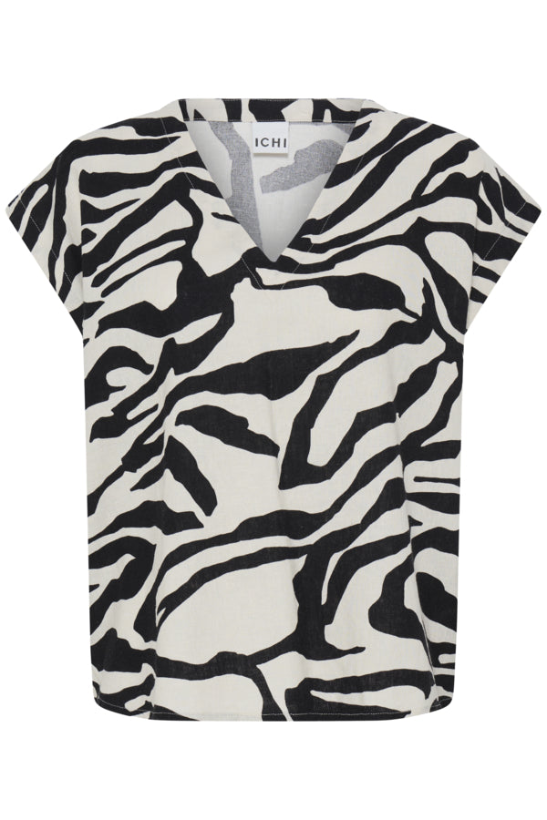 Haut Linno Manches Courtes Noir/Blanc Ichi